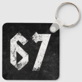 67 Funny Meme Six Seven Gen Alpha Sleutelhanger (Achterkant)