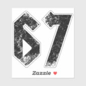 67 Funny Meme Six Seven Gen Alpha Sticker (Vel)