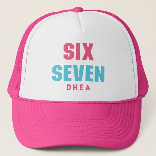 67 Funny Meme Six Seven Gen Alpha Trucker Pet (Voorkant)