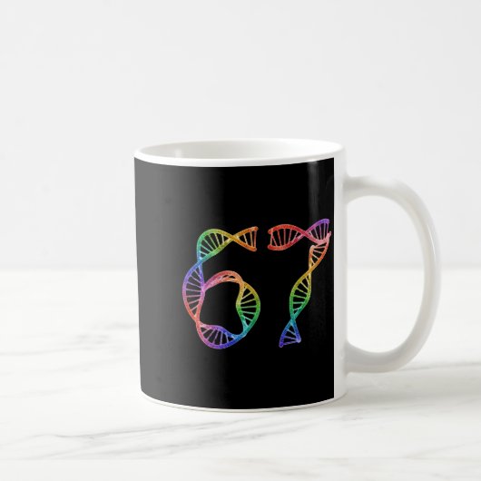 67 Funny Number Meme Dna Replication Molecular Bio Koffiemok (Rechts)