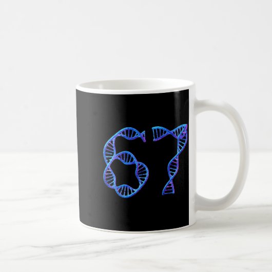 67 Funny Number Meme Dna Replication Molecular Bio Koffiemok (Rechts)