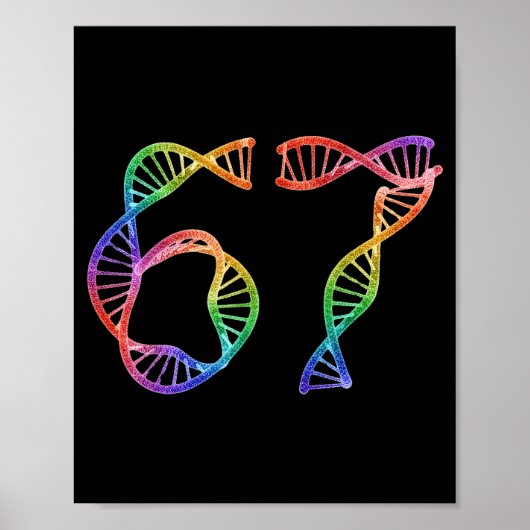 67 Funny Number Meme Dna Replication Molecular Bio Poster (Voorkant)
