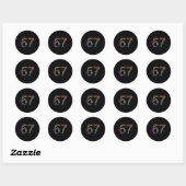 67 Funny Number Meme Dna Replication Molecular Bio Ronde Sticker (Vel)