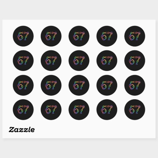 67 Funny Number Meme Dna Replication Molecular Bio Ronde Sticker (Vel)