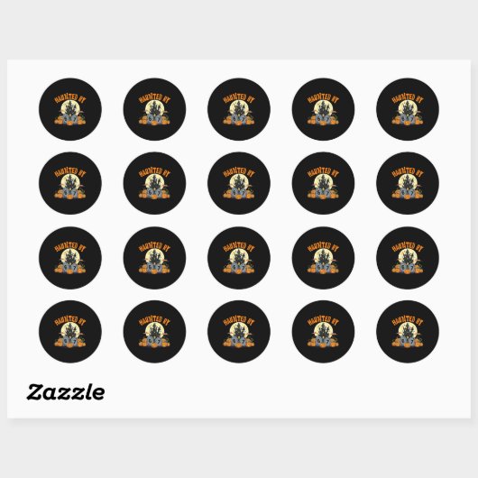 67 Funny Six Seven Gen Alpha Z Halloween 67 Haunte Ronde Sticker (Vel)