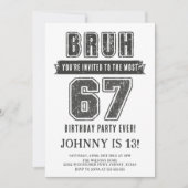 67 Funny Six Seven Party Teen Boy Birthday Kaart (Voorkant)