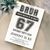 67 Funny Six Seven Party Teen Boy Birthday Kaart