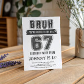 67 Funny Six Seven Party Teen Boy Birthday Kaart