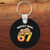 67 Funny Sloth Six Seven Meme Move_ Nah Humor Anim Sleutelhanger (Voorkant)