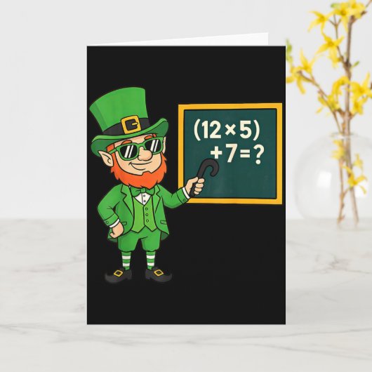 67 Funny St Patricks Day Math Teacher Meme Six Sev Kaart (Gele Bloem)