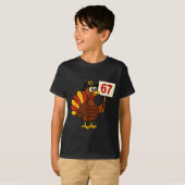 67 Funny Thanksgiving Turkey Meme Six Seven 6 7 Gi T-shirt (Voorkant volledig)