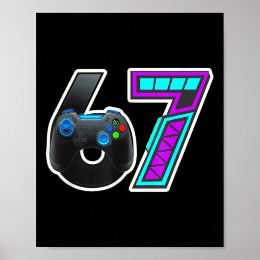 67 Gamer Console Controller Design  Poster (Voorkant)