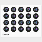 67 Gamer Console Controller Design Ronde Sticker (Vel)