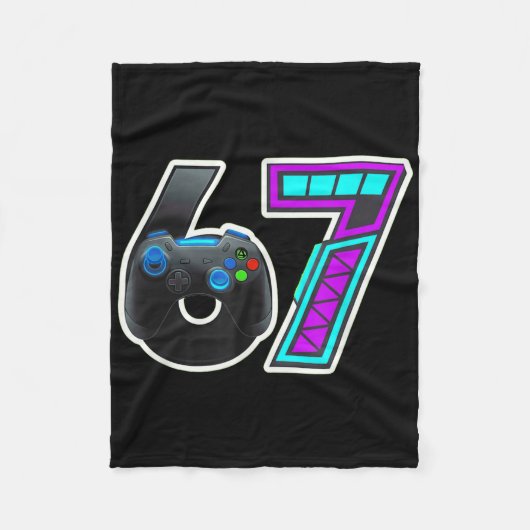 67 Gamer Console Controller Ontwerp  Fleece Deken (Voorkant)