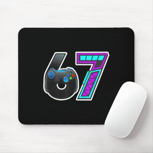 67 Gamer Console Controller Ontwerp Muismat (Met muis)