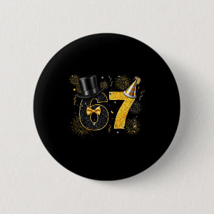 67 Gelukkig Nieuwjaar Grappige Vuurwerk 2026 Manne Ronde Button 5,7 Cm
