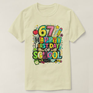 67 Gelukkige eerste schooldag T-shirt