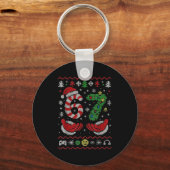 67 Gen Alpha Meme Ugly Christmas 6 7 Family Matchi Sleutelhanger (Voorkant)