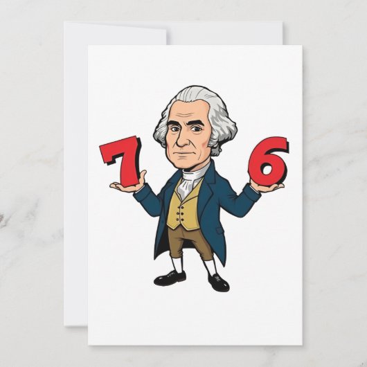 67 George Washington 7-6 Zes Zeven Meme 67 Bedankkaart (Voorkant)