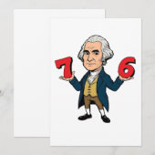 67 George Washington 7-6 Zes Zeven Meme 67 Bedankkaart (Voorkant / Achterkant)