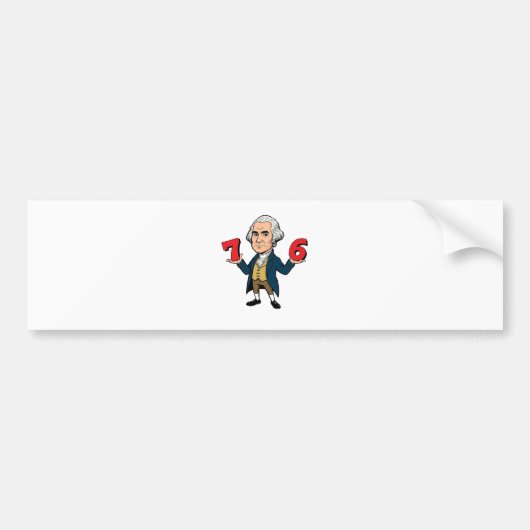 67 George Washington 7-6 Zes Zeven Meme 67 Bumpersticker (Voorkant)