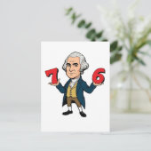 67 George Washington 7-6 Zes Zeven Meme 67 Feestdagenkaart (Staand voorkant)