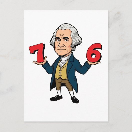 67 George Washington 7-6 Zes Zeven Meme 67 Feestdagenkaart (Voorkant)
