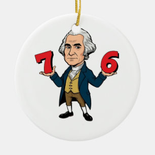 67 George Washington 7-6 Zes Zeven Meme 67 Keramisch Ornament