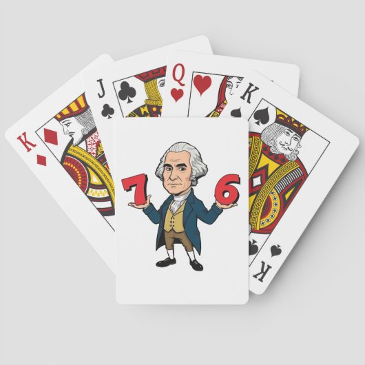 67 George Washington 7-6 Zes Zeven Meme 67 Pokerkaarten (Achterkant)