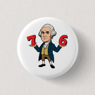 67 George Washington 7-6 Zes Zeven Meme 67 Ronde Button 3,2 Cm