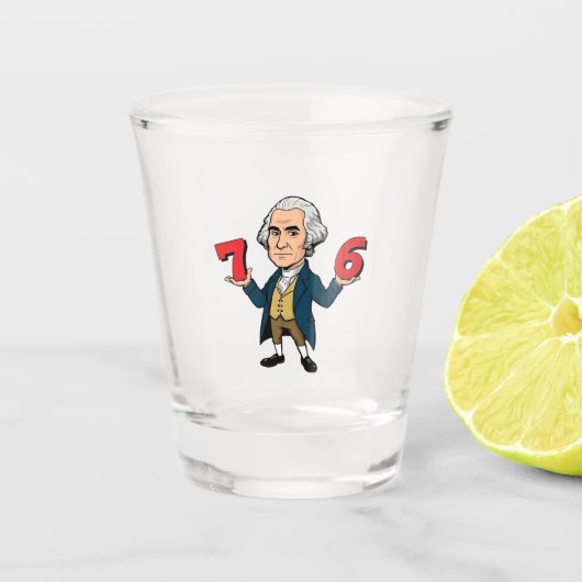 67 George Washington 7-6 Zes Zeven Meme 67 Shot Glas (Voorkant)