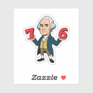 67 George Washington 7-6 Zes Zeven Meme 67 Sticker