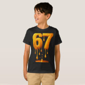 67 Gold Drip Six Seven Funny Meme  T-shirt (Voorkant volledig)