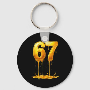67 Gouden Drip Grappige Zes Zeven Meme Jongens Kin Sleutelhanger