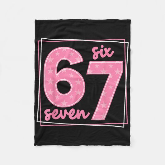 67 Grappig Nummer 67 Verjaardag Meme Fleece Deken (Voorkant)