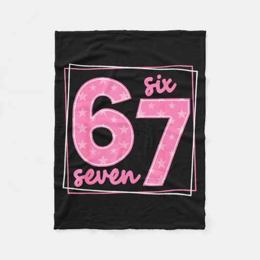 67 Grappig Nummer 67 Verjaardag Meme Fleece Deken (Voorkant)