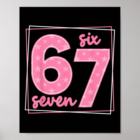 67 Grappig Nummer 67 Verjaardag Meme Poster (Voorkant)