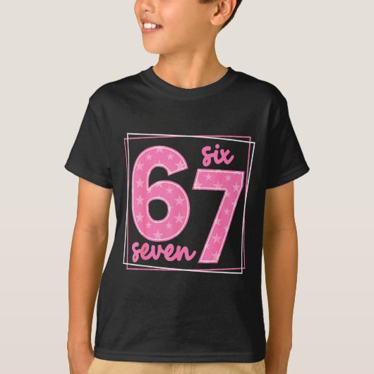 67 Grappig Nummer 67 Verjaardag Meme T-shirt (Voorkant)