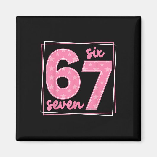 67 Grappig Nummer 67 Verjaardagsmeme  Magneet (Voorkant)
