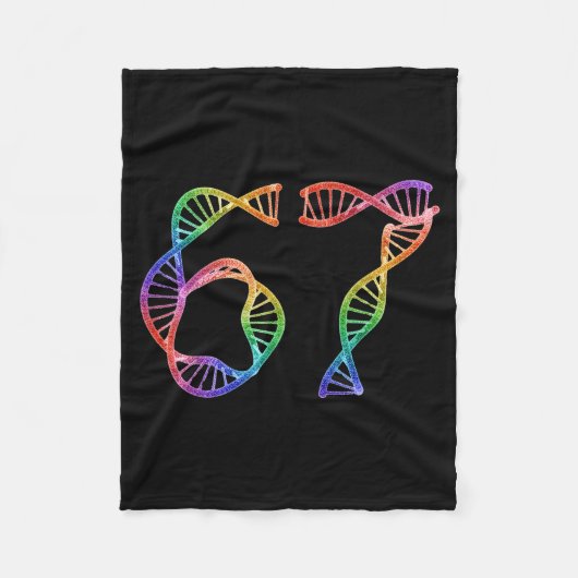 67 Grappig Nummer Meme DNA-replicatie Moleculaire Fleece Deken (Voorkant)
