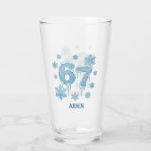 67 Grappige 6 7 Zes Zeven Persoonlijke Kerstmis Glas (Achterkant)
