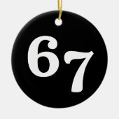 67 Grappige Gen Alpha Jargon Keramisch Ornament (Voorkant)