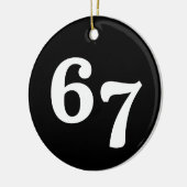 67 Grappige Gen Alpha Jargon Keramisch Ornament (Links)