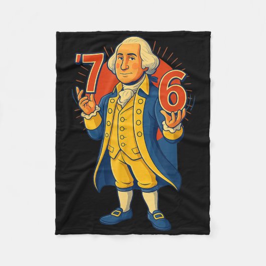67 Grappige George Washington Meme Six Seven Gen A Fleece Deken (Voorkant)
