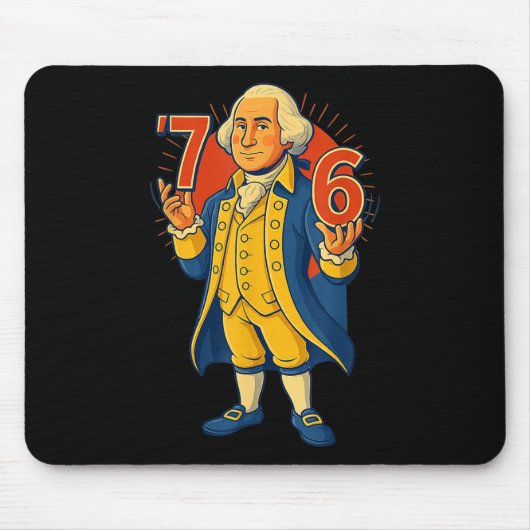 67 Grappige George Washington Meme Six Seven Gen A Muismat (Voorkant)