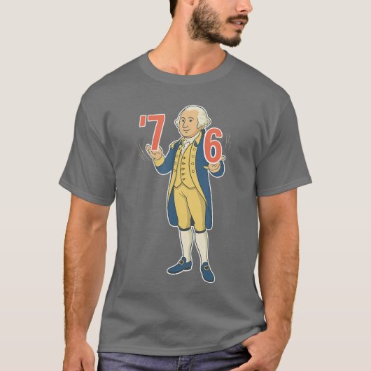 67 Grappige George Washington Meme Six Seven Gen A T-shirt (Voorkant)