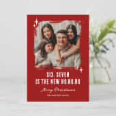 67 Grappige Ho Ho Ho Foto Kerstkaart (Staand voorkant)