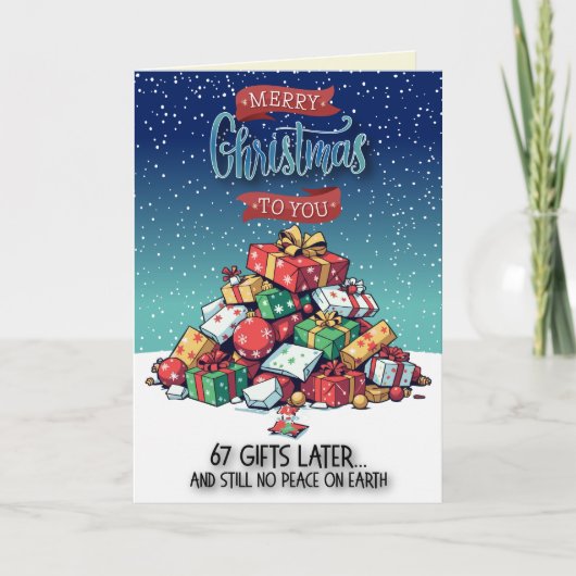 67 Grappige Kerstcadeaus Kaart (Voorkant)
