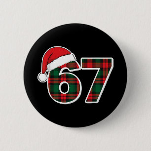 67 Grappige Kerstmis Rode Geruite Xmas Pyjama Sla Ronde Button 5,7 Cm