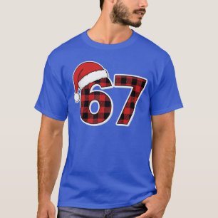 67 Grappige Kerstmis Rode Geruite Xmas Pyjama Sla T-shirt